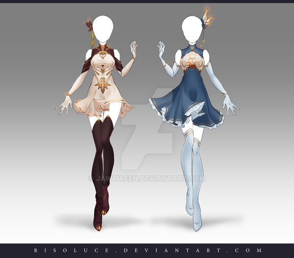 (CLOSED) Adoptable Outfit Auction 207 - 208 by JawitReen