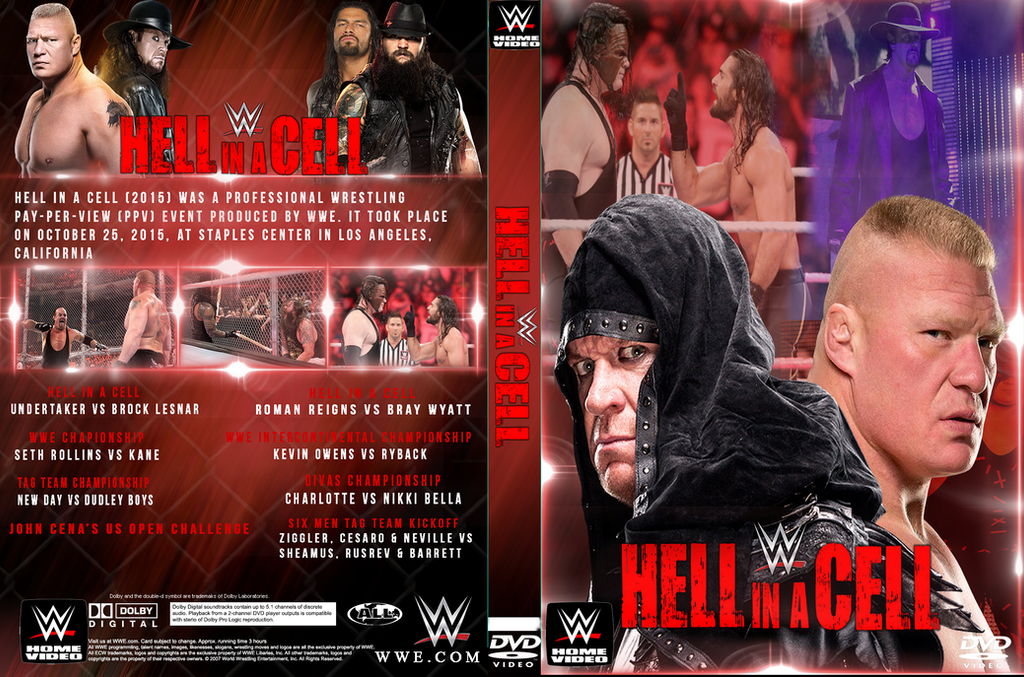 CUSTOM WWE HELL IN A CELL 2015 DVD COVER by ShahzamanAbbasi