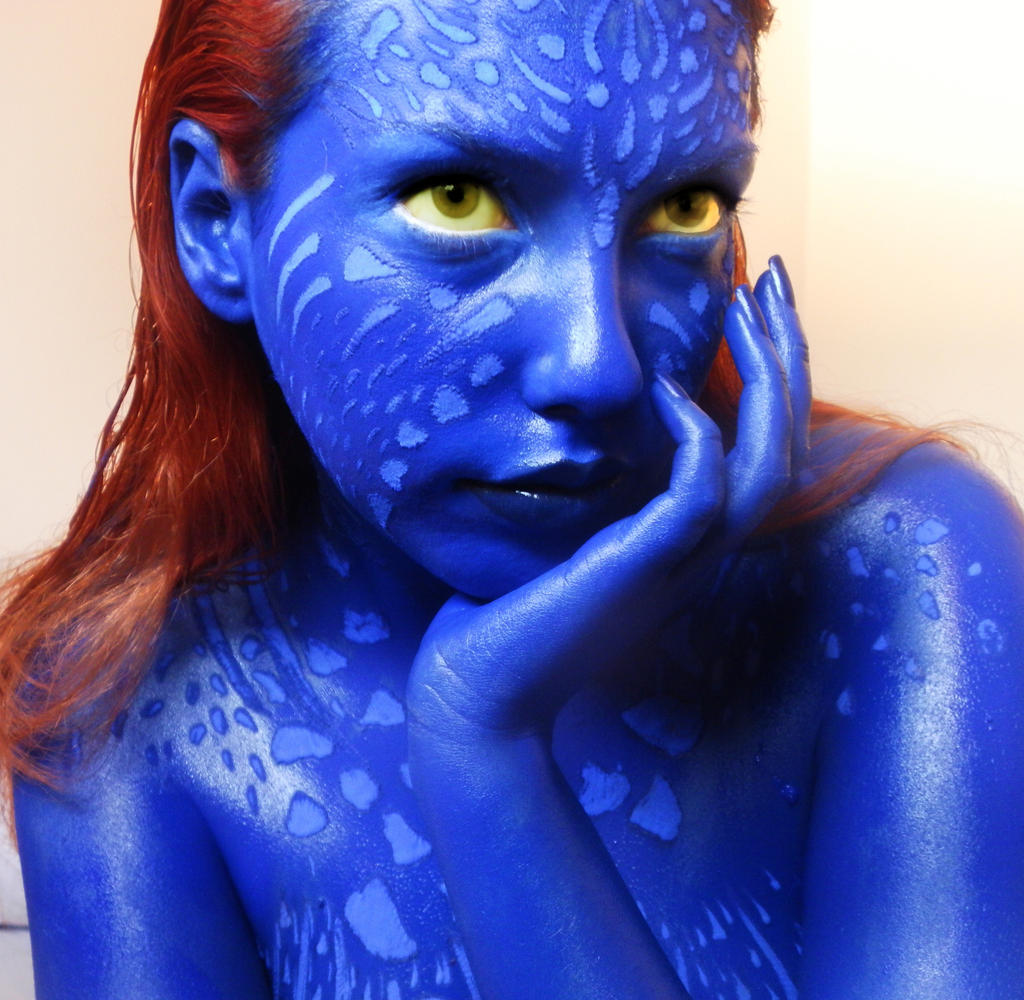 Mystique | Body painting, Halloween face, Halloween face 