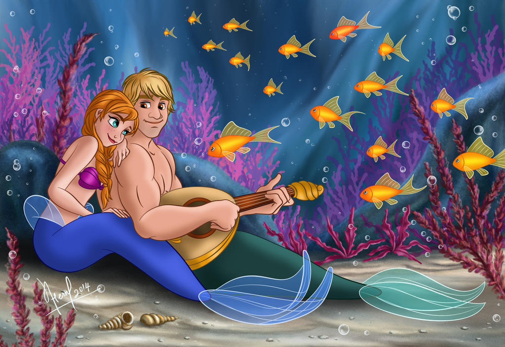 ANNA AND KRISTOFF MERMAIDS by FERNL