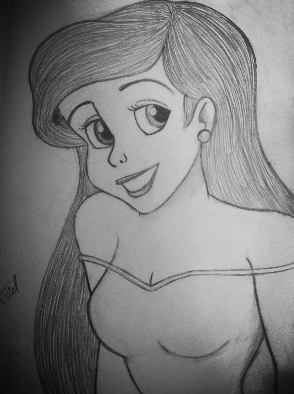 Princess Ariel Sketch by Bobalily on DeviantArt