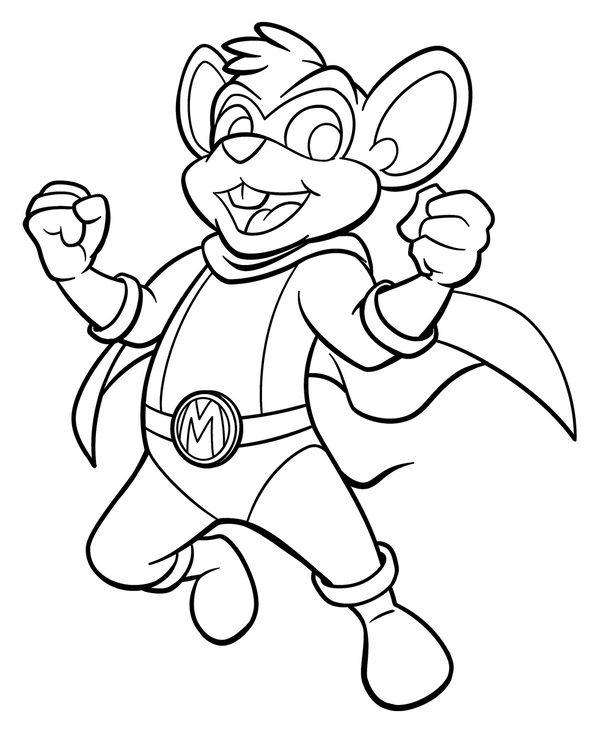 mighty mouse coloring pages - photo #22