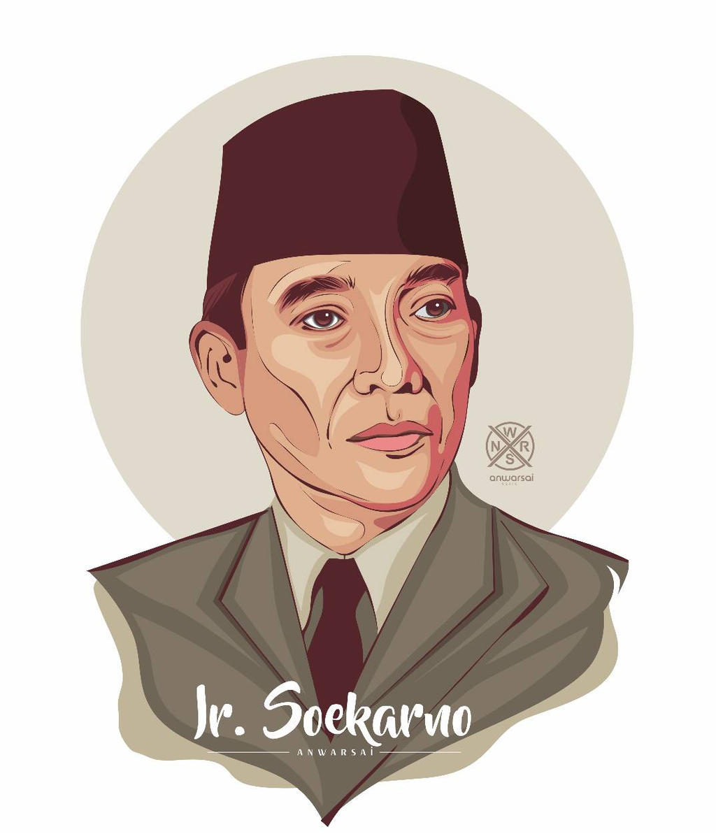 Ir. Soekarno in vector art by anwarsai on DeviantArt
