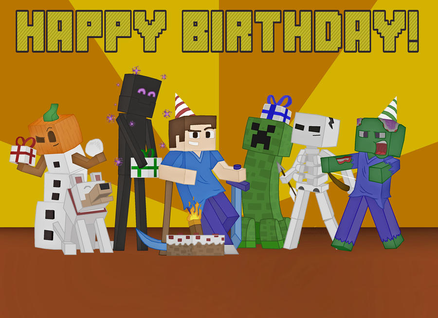 Minecraft Birthday Card Picture by BombCrop on DeviantArt