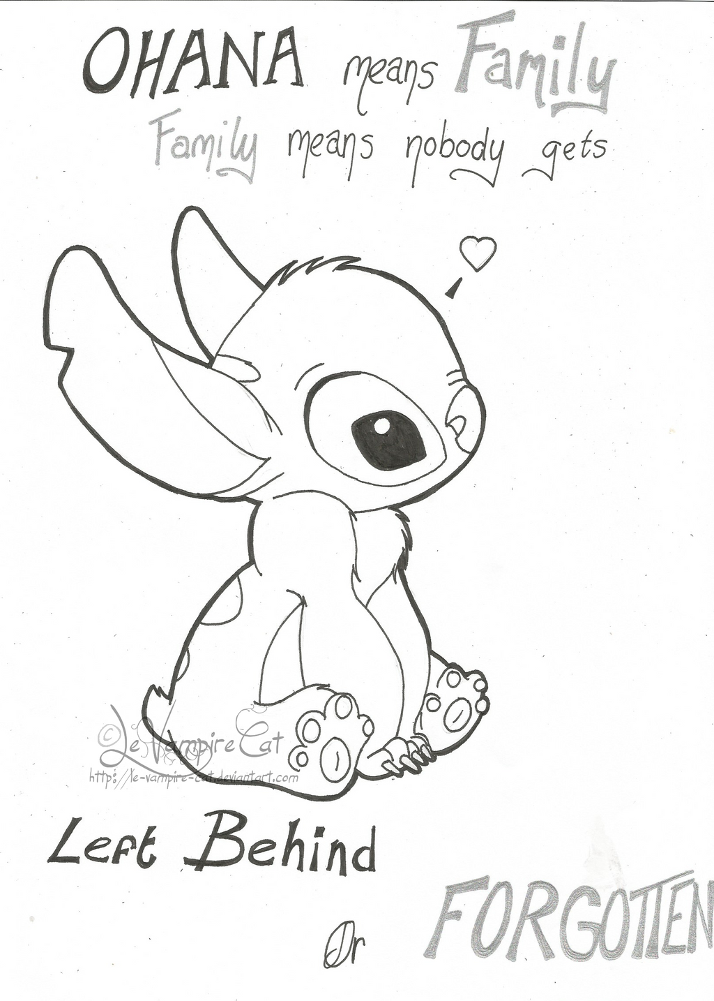 Stitch Ohana Coloring Pages