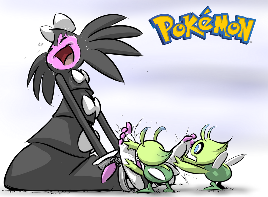 Gothitelle Tickled By Celebi By Pawfeather On Deviantart