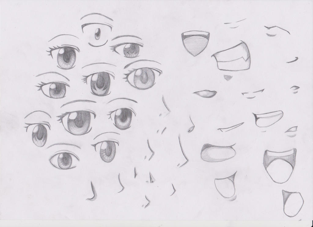Eyes, Noses and Mouths (Anime Style!) by Mystchiief on 