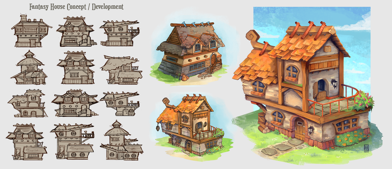 Fantasy House Concepts by Spikings on DeviantArt